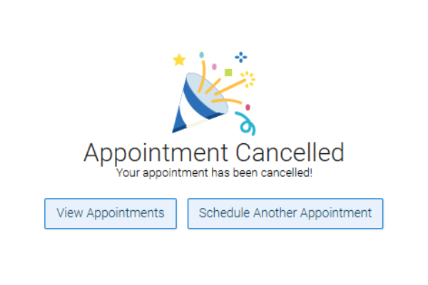 "CANCEL AN APPOINTMENT confirmation"