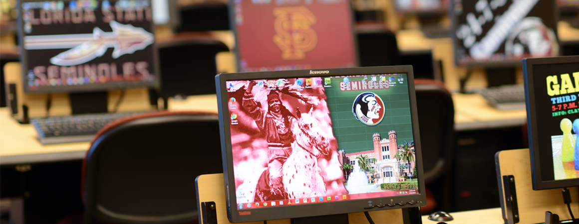 screen saver on library monitor