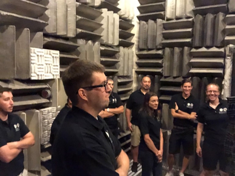9 MSSE students in Anechoic Test Chamber at FCAAP.png
