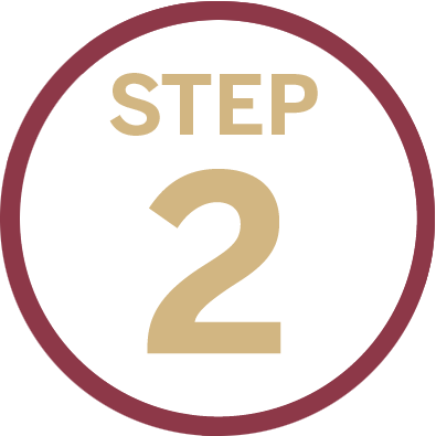 Graphic of step 2 in the admissions process