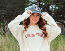 Caitlyn Noble in FSU colors