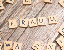 Fraud alert using scrabble blocks
